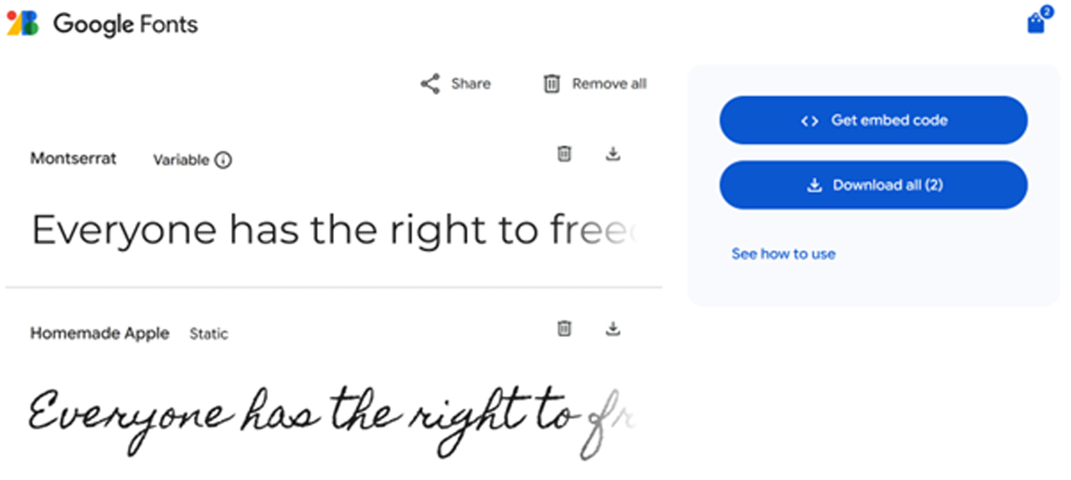 Fonts